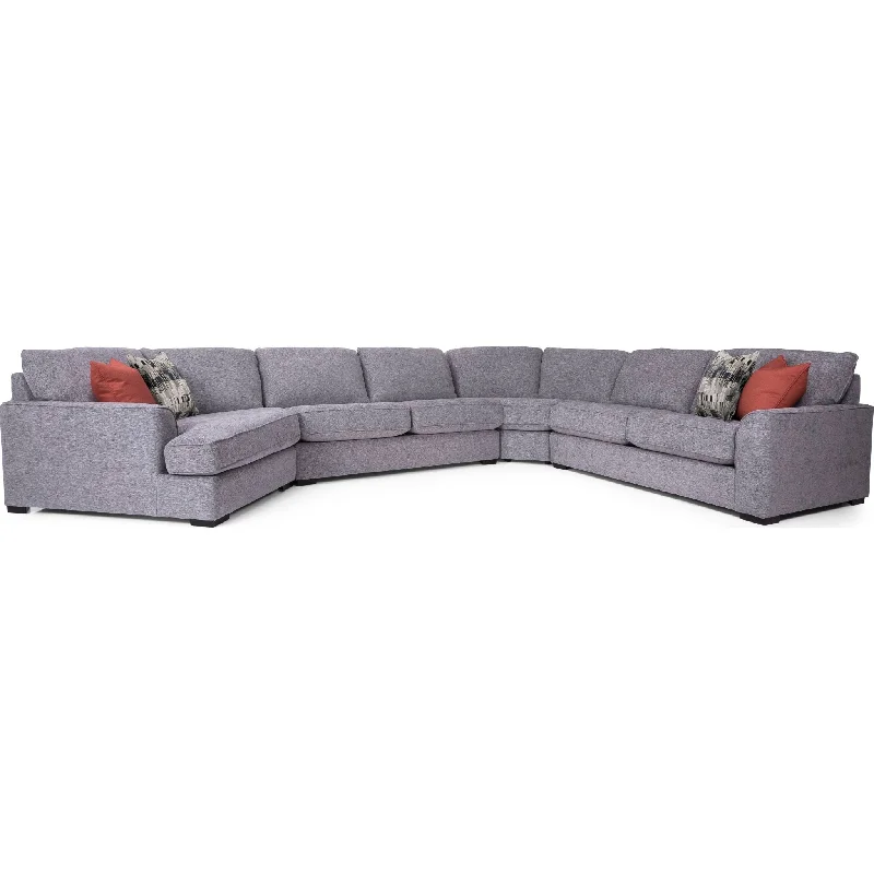 sofa cushion support pads-Sullivan 4 Piece Sectional with Cuddler