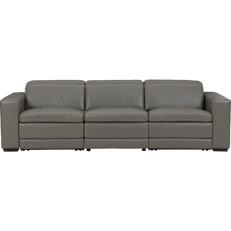 sofa for family space-Texline 4 Piece Power Reclining Sofa - Gray