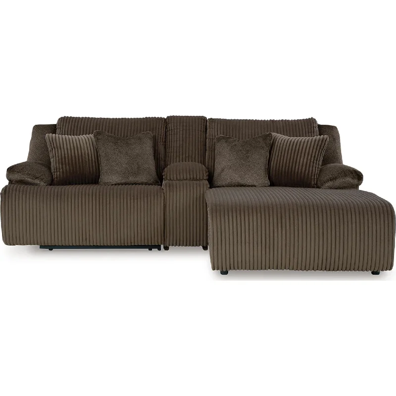 sofa cleaning products reviews-Top Tier 3 Piece Reclining Sectional with Chaise