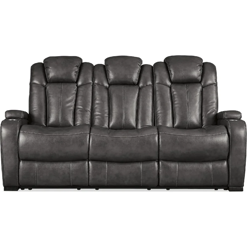 sofa with cozy leather-Turbulance Power Reclining Sofa - Quarry