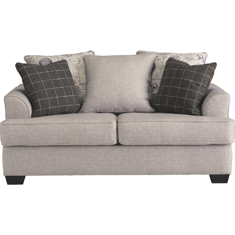 sofa fabric stain guard-Velletri Loveseat - Pewter