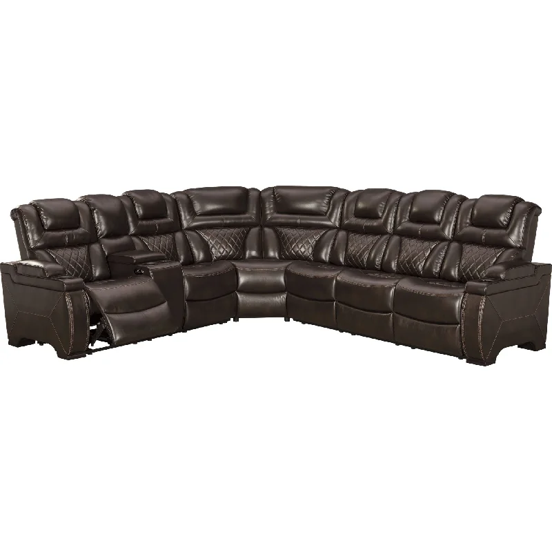 modern sofa designs-Warnerton 3 Piece Power Reclining Sectional